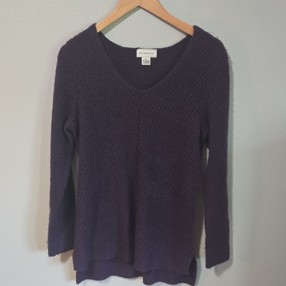 Liz Claiborne Deep Purple Sweater In Size Medium